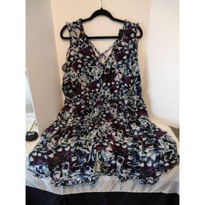 Torrid Size 2  Mini Semi-Sheer Chiffon Lined Ruffled Dress NWT